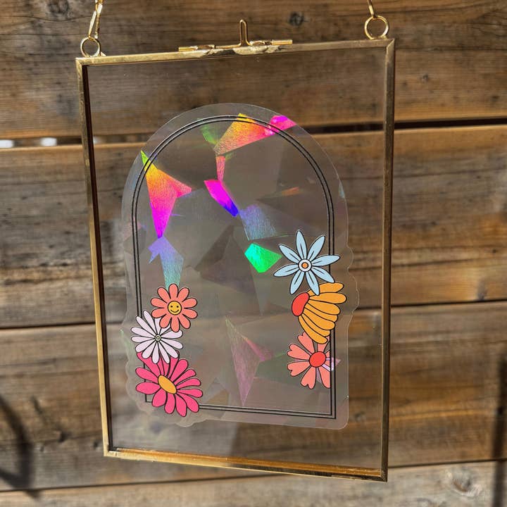 Flower Arch Suncatcher Sticker for wholesale by My Sparkling Emporium