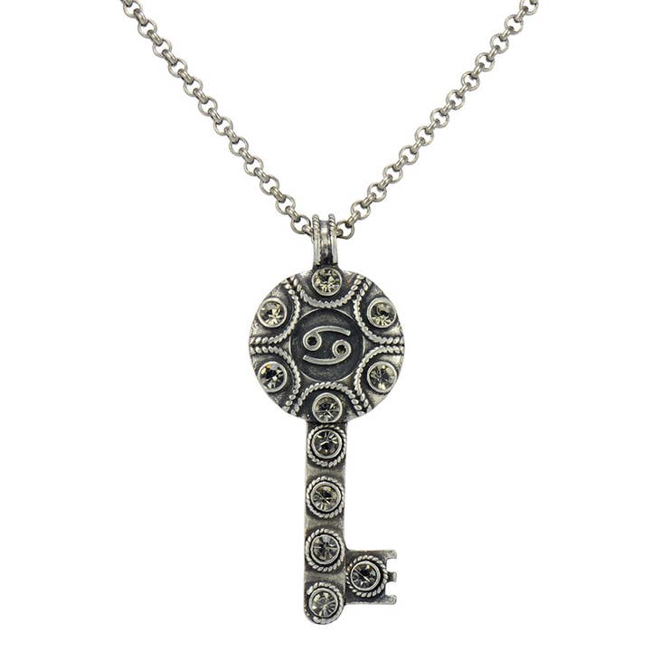 Key Zodiac Sign Necklace CANCER for wholesale by Not Just Any Old Day