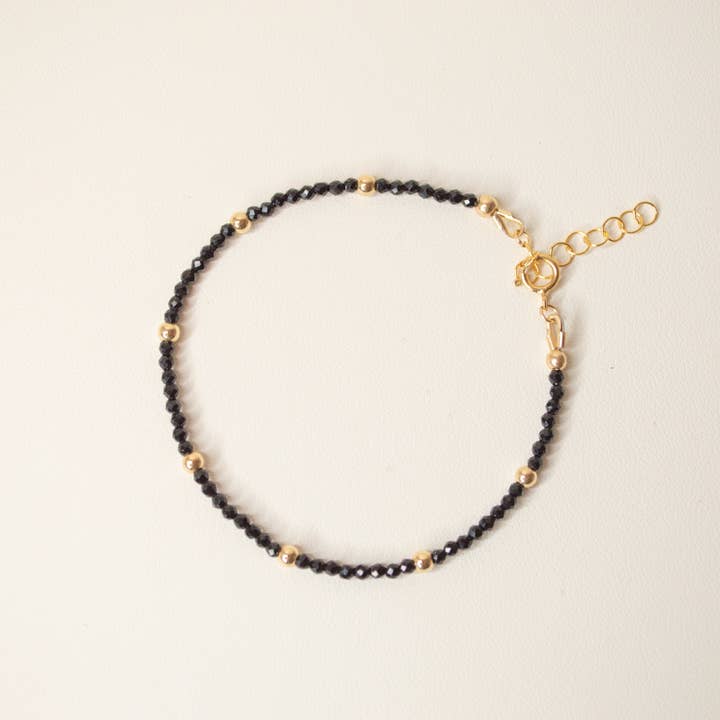 Onyx satellite bracelet for wholesale by Syd Squared Jewelry