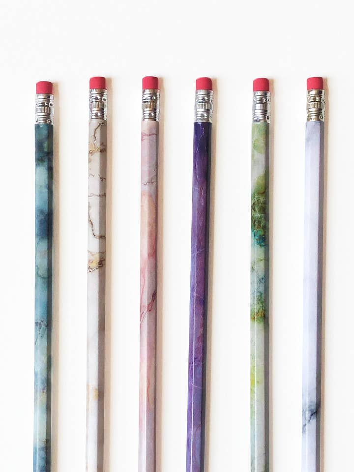 Marble Design Pencils Set - Elegant Stationery for Retail for wholesale by Artistry Cards