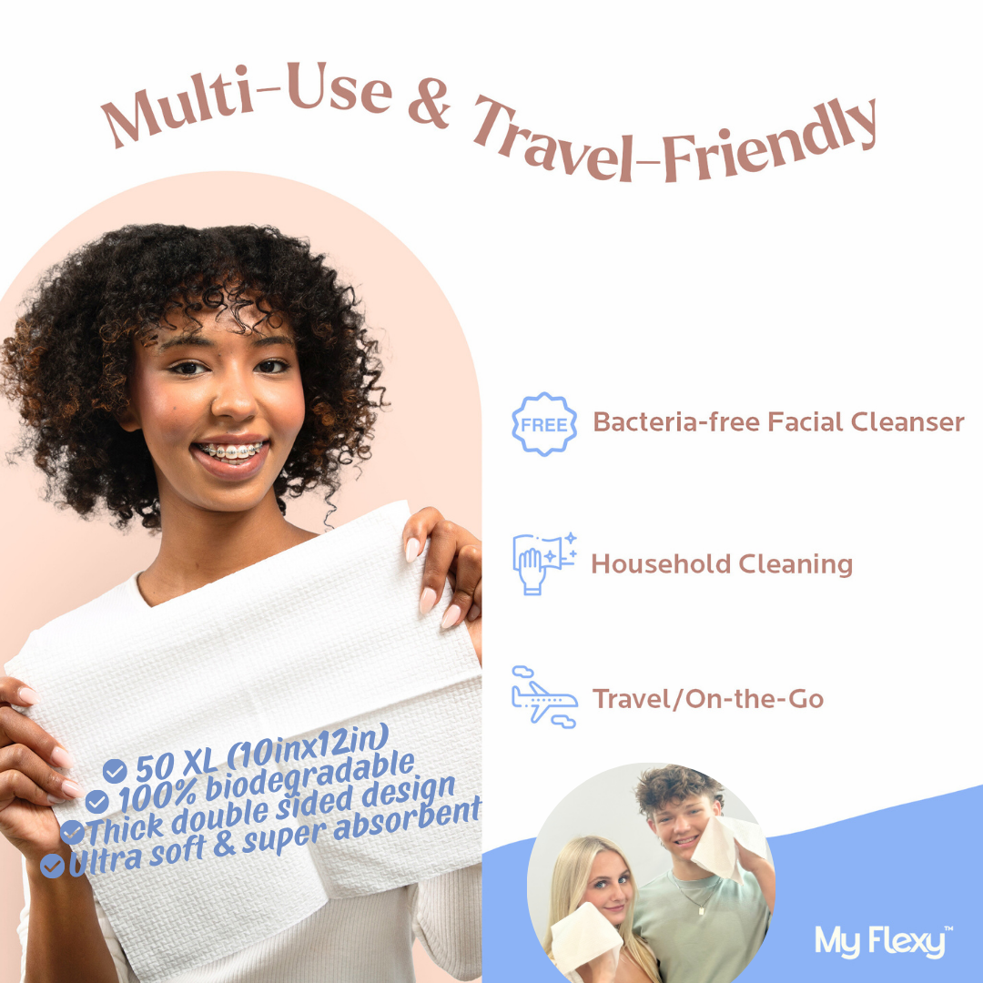 My Flexy – wholesale Ansikts- och kroppsservetter – Komposterbara rena ansiktshanddukar3