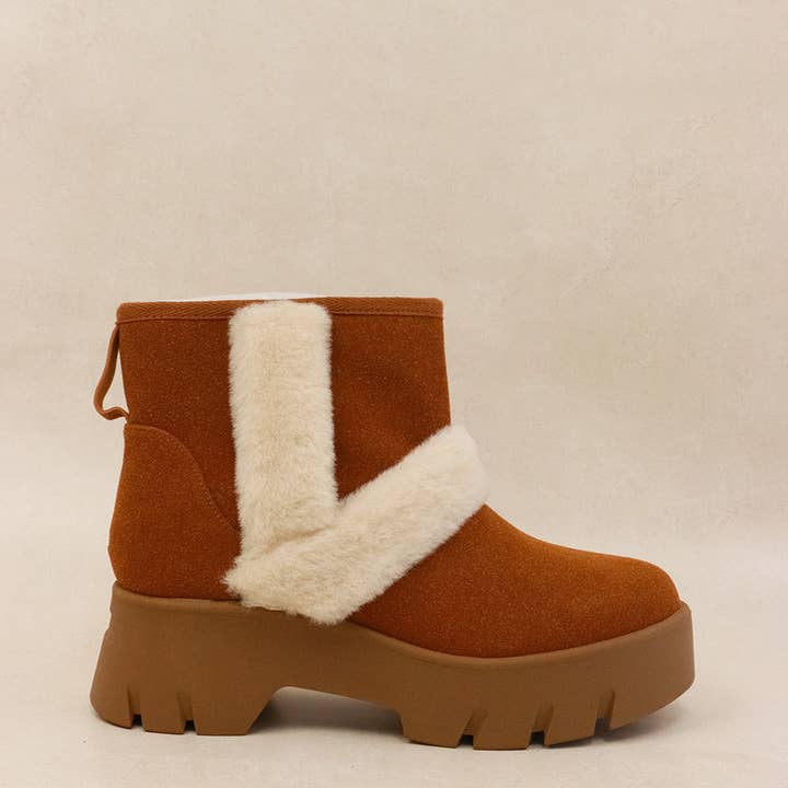DUMBO - Platform Winter Boots, Shearling Details for wholesale by Lemonade Shoes