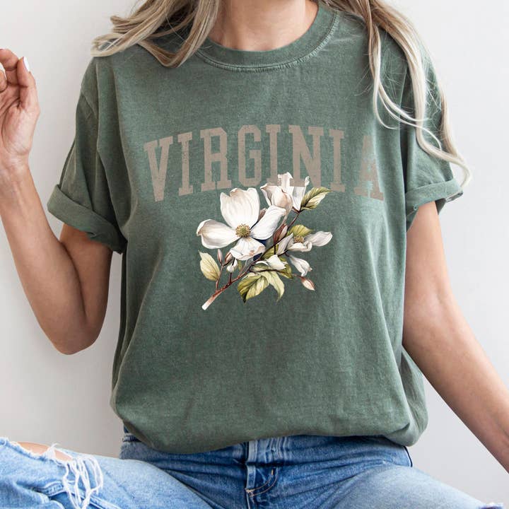 Refinery Number One LLC - Vendita all'ingrosso Maglietta serigrafata - Donna - Maglietta Virginia State Flower5