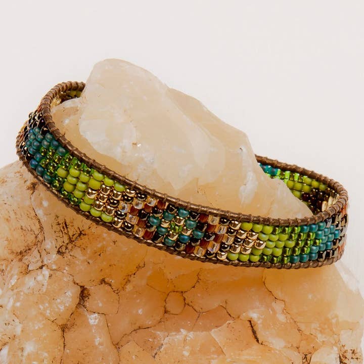 Altiplano – Pulseira de missangas por atacado – Pulseira de contas de ouro e vidro2