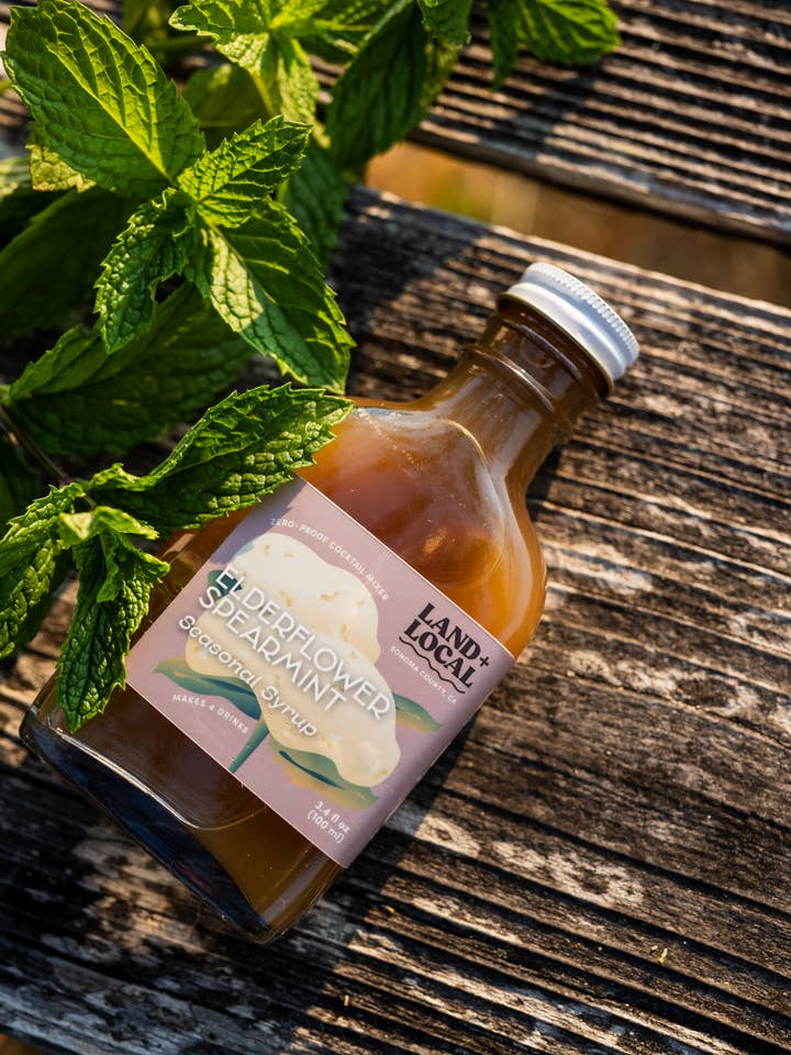 Elderflower Mint Seasonal Mixer TSA Travel Flask for wholesale by Land + Local