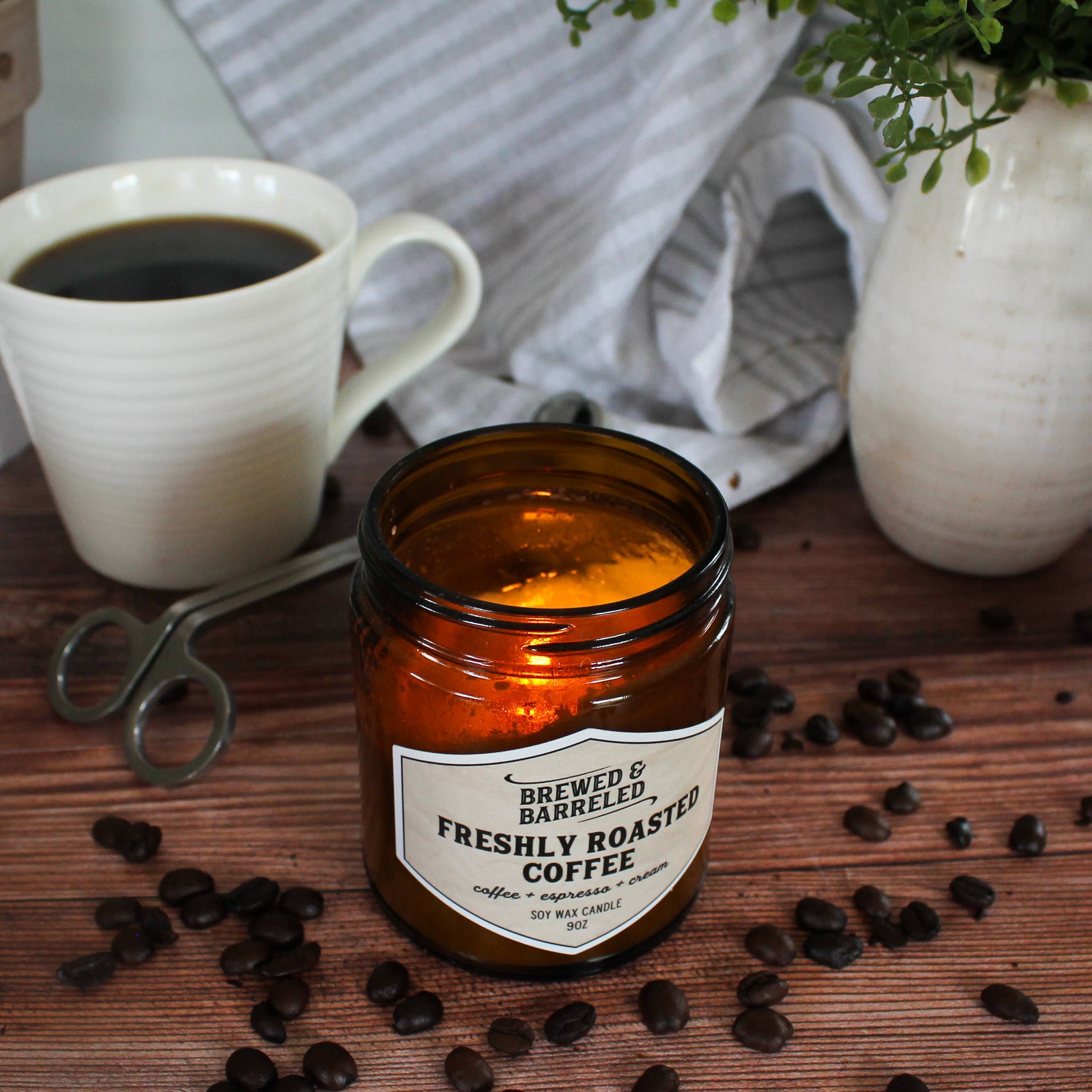 Novelly Yours - Vente Bougie en bocal - Bougie Café Fraîchement Torréfié | Cadeau Douillet pour Amateur de Café3