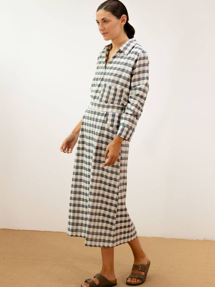 PAN Producto Básico - Wholesale Skirt - Women's - Checked midi skirt