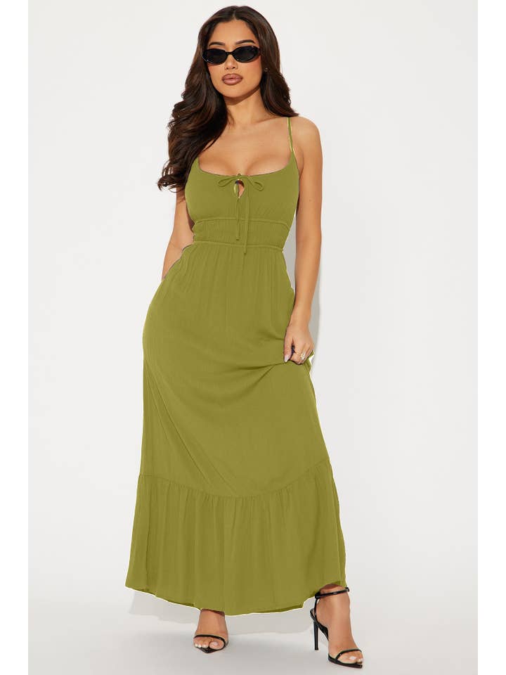 5besties inc - Wholesale Dress - Women's - TIERED A LINE SMOCKED MAXI DRESS