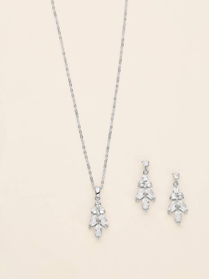 Conjunto de Joyas Leaf Drops para venta al por mayor de allureweddingjewelry