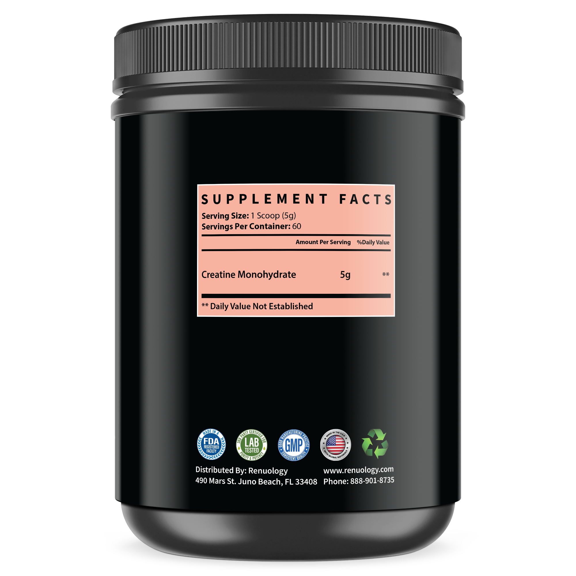 Renuology - Vente Poudres protéinées/superaliments - Poudre de créatine pour force et performance1