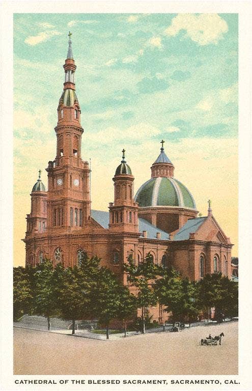 Found Image Press - Wholesale Sticker - Sticker CA-665 Blessed Sacrament Cathedral, Sacramento0