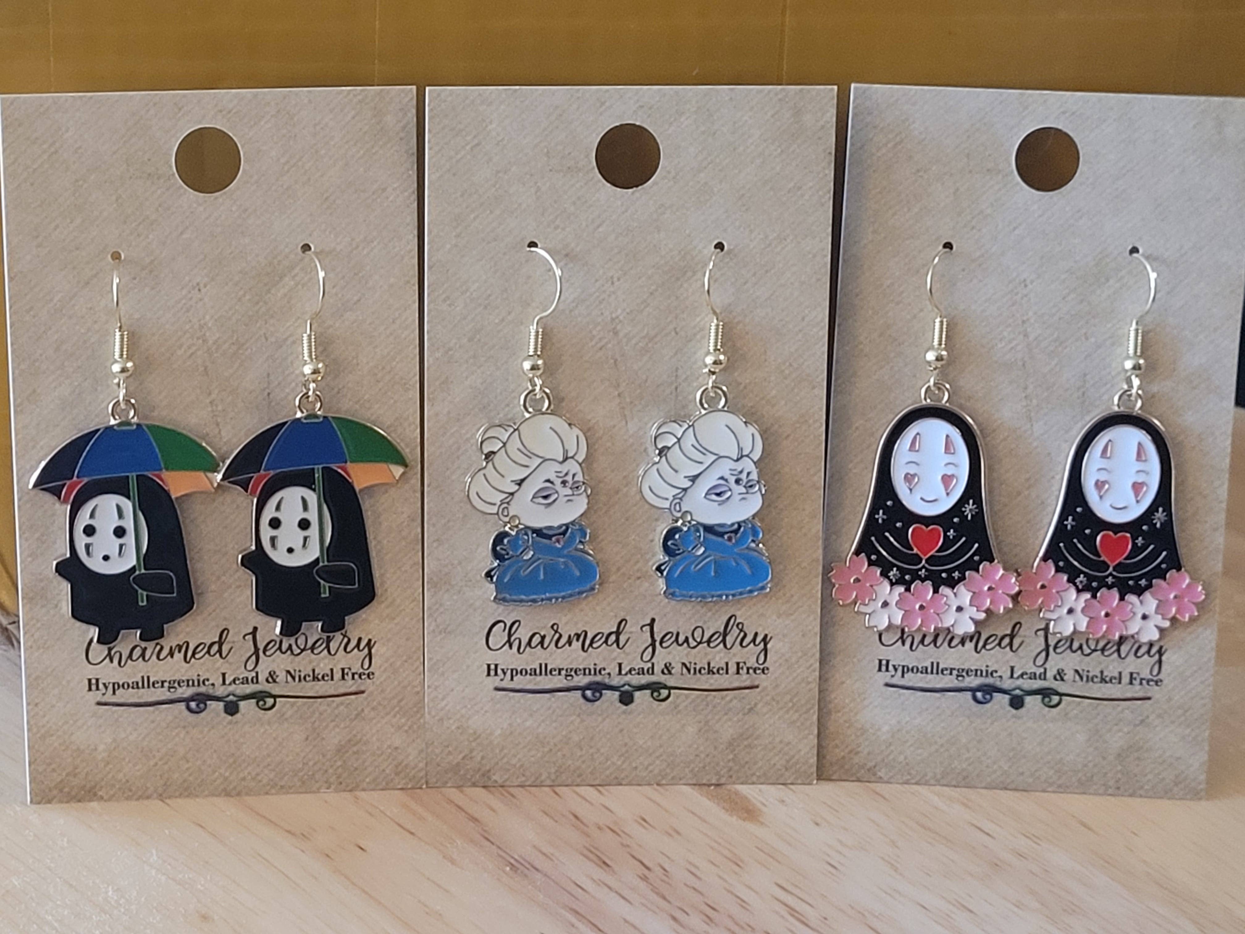 Con-Quest Crafts - Wholesale Dangle Earrings - Anime Inspired Earrings, Necklaces inspired by studio Ghibli9