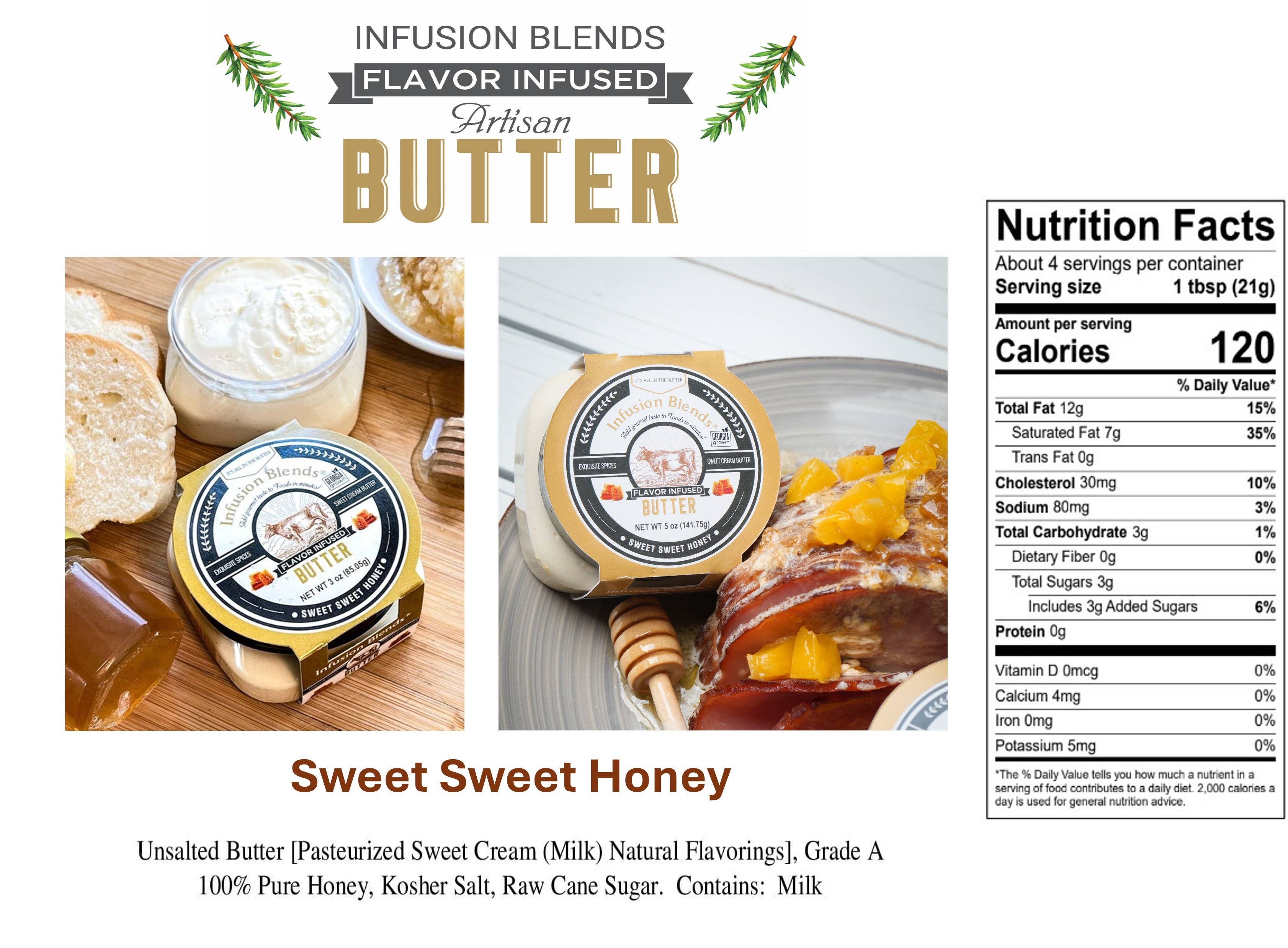 IB Foods Infusion Blends - Wholesale Butter - Sweet Sweet Honey Flavored Gourmet Butter 7