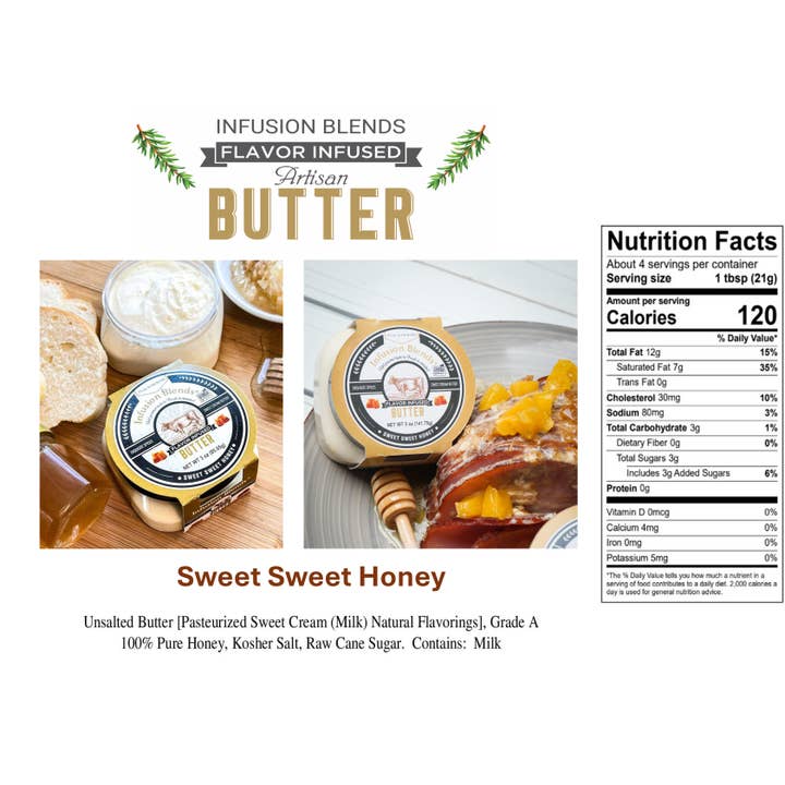 IB Foods Infusion Blends - Wholesale Butter - Sweet Sweet Honey Flavored Gourmet Butter 7