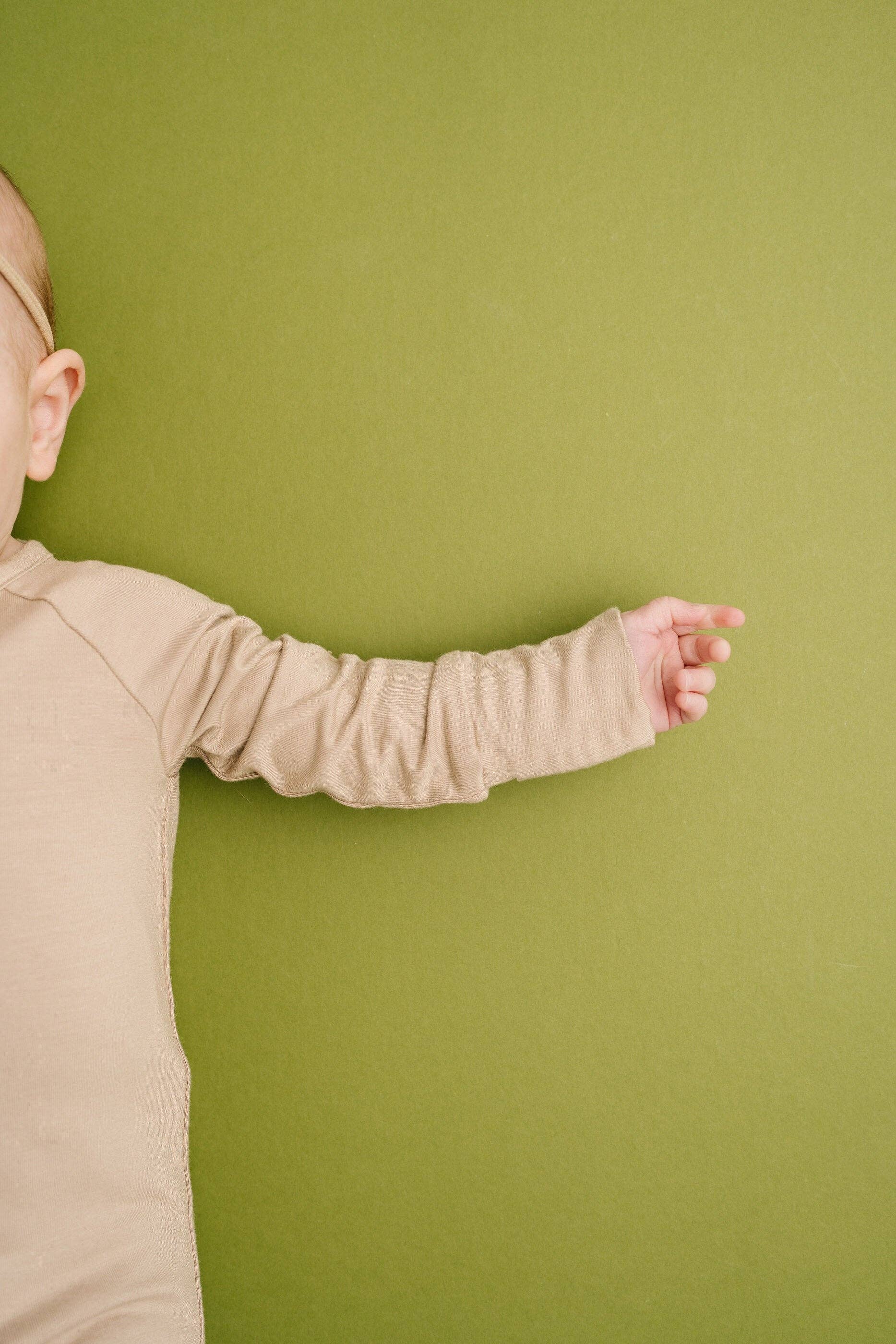 Little One Shop - Wholesale Sleepsuit - Baby - Sandstone Bamboo Sleeper5