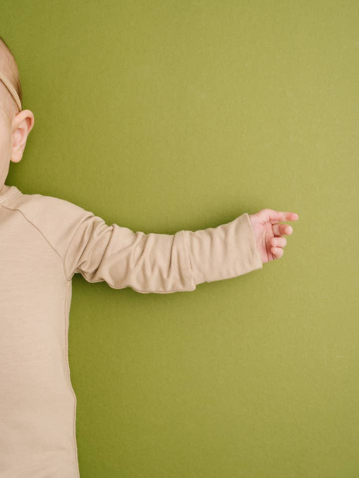 Little One Shop - Wholesale Sleepsuit - Baby - Sandstone Bamboo Sleeper5