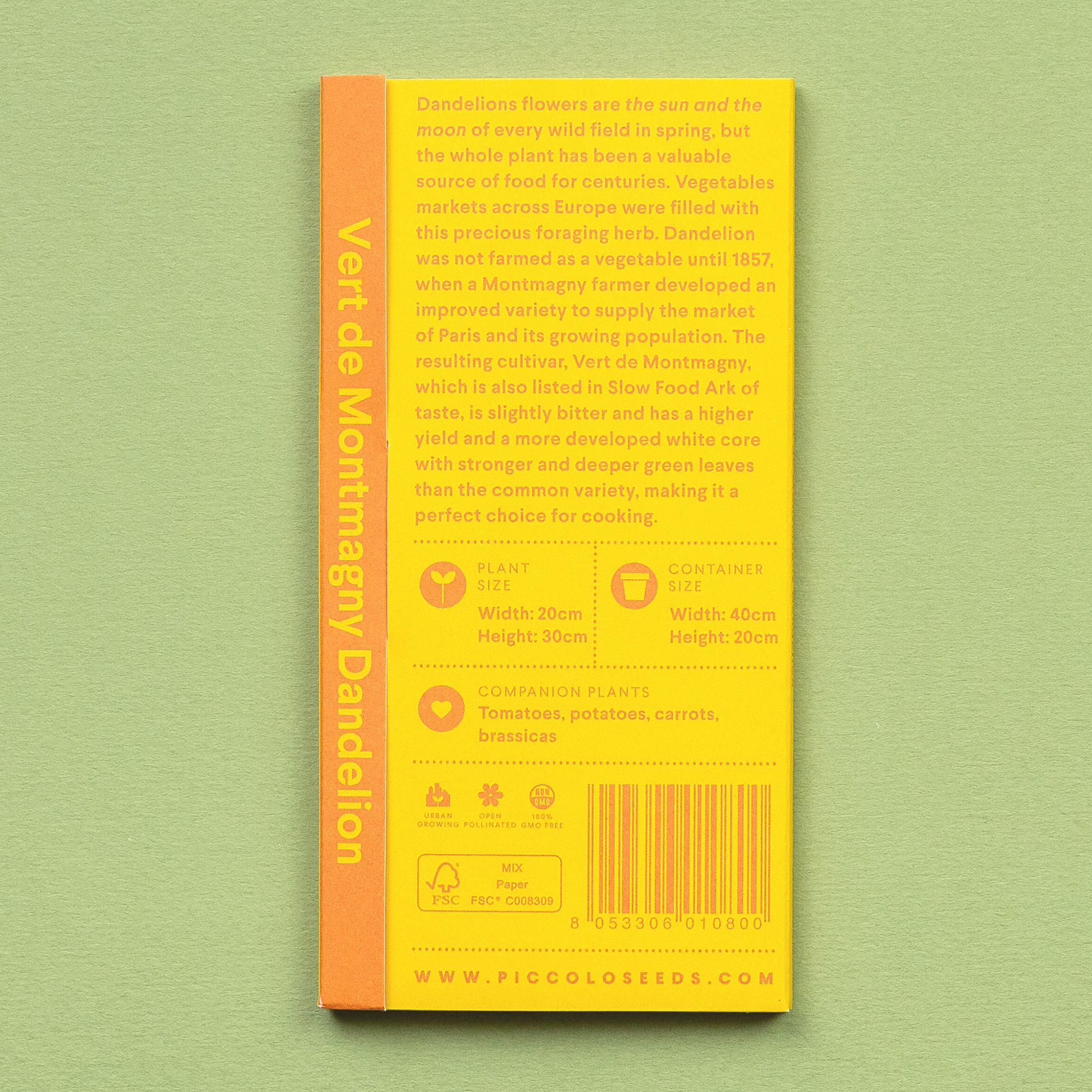 Piccolo Seeds – wholesale Plant seeds – Dandelion Vert de Montmagny2