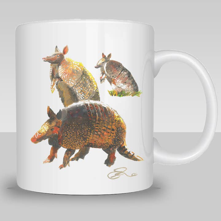 Animals – Armadillos Coffee Mug for wholesale by Eric Hanson Artwork