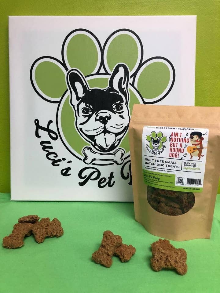 Aint Nothing But a HoundDog Biscuits 6 oz Treat Pouch 12Pack for wholesale by Luci's Pet Pantry