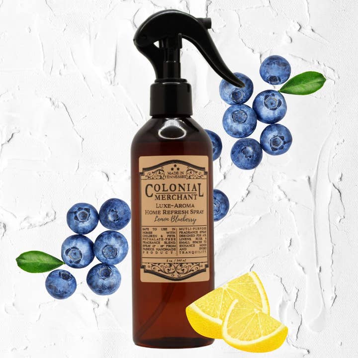 8 oz. Lemon Blueberry Home Refresh Room Spray - Crumble Cake for wholesale by Colonial Merchant