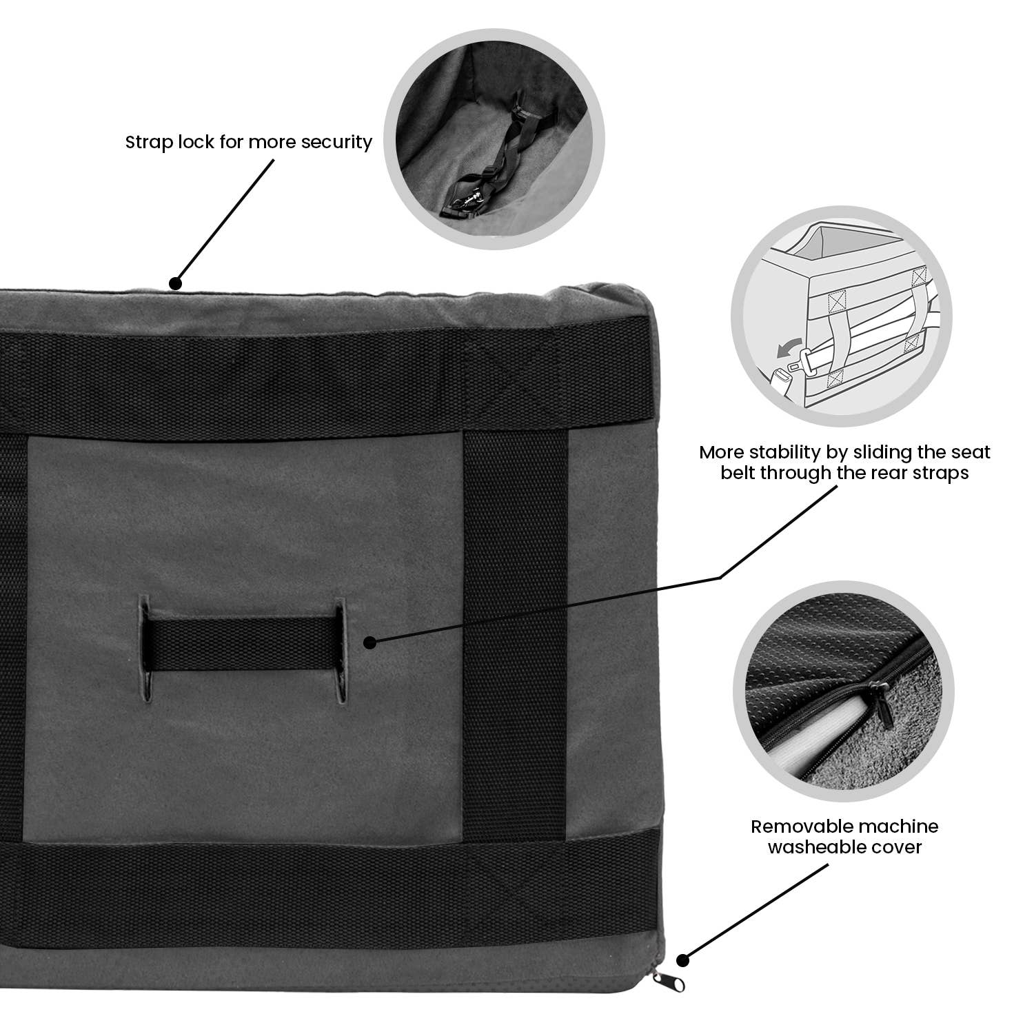 Precious Tails - Wholesale Pet Carrier - Cat/Dog - Precious Tails High Density Foam Pet Booster Seat54