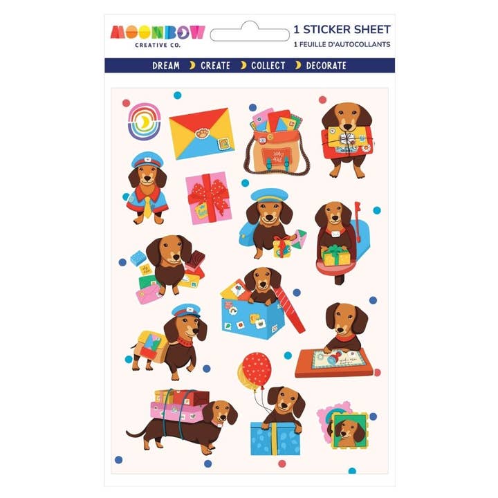 Daschund Delivery Glossy Sticker Sheet
for wholesale by Moonbow Creative Co.