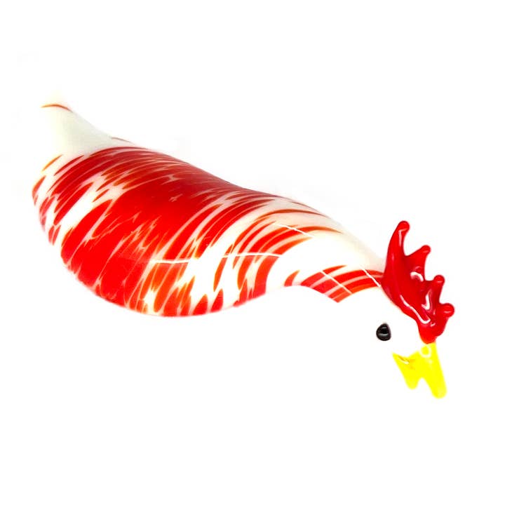 Huhn pickend, weiß/rot für den Großhandel von FW-Glas