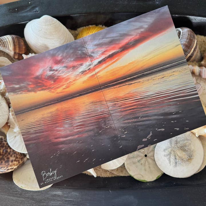 Pacific Northwest Sunset Wraparound Photo Greeting Card for wholesale by Berkey Images