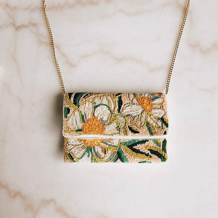 GraceLaced by Ruth Chou Simons - Wholesale Clutch Bag - Women's - Claire de Lune Beaded Clutch