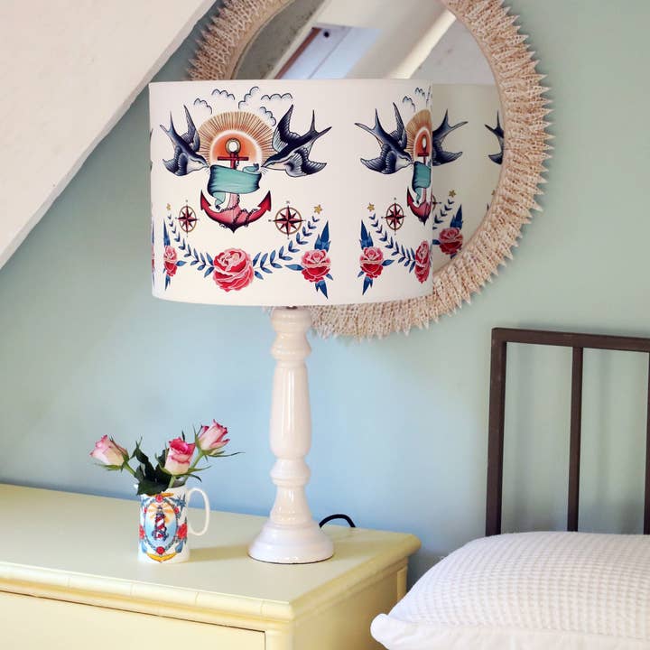 Cream Cornwall - Wholesale Lamp Shade - Swallow's & Anchor Lampshade