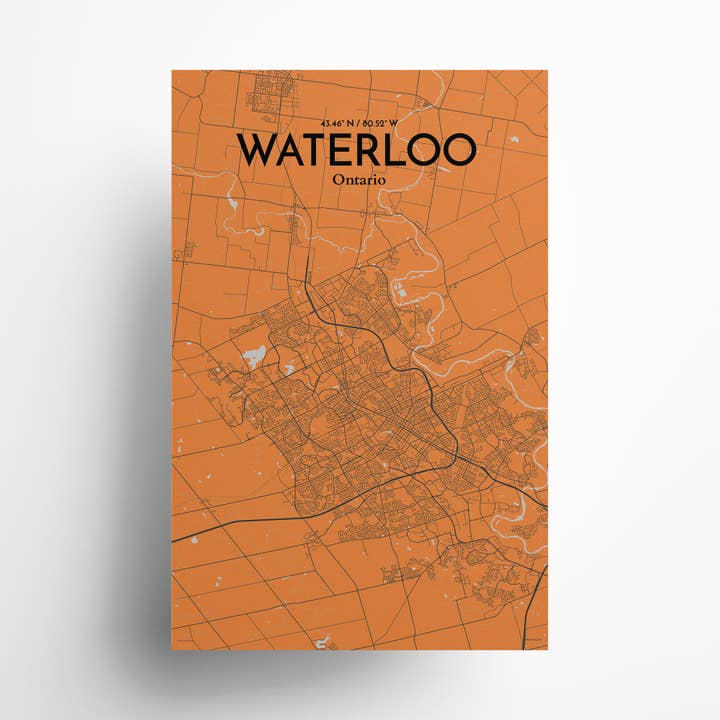 OurPoster.com - Wholesale Poster - Waterloo City Map Poster80
