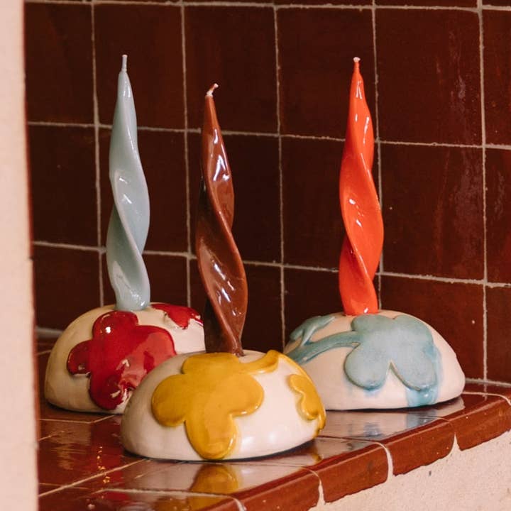 Lysestage i keramik for engroshandel hos Passaro de Seda