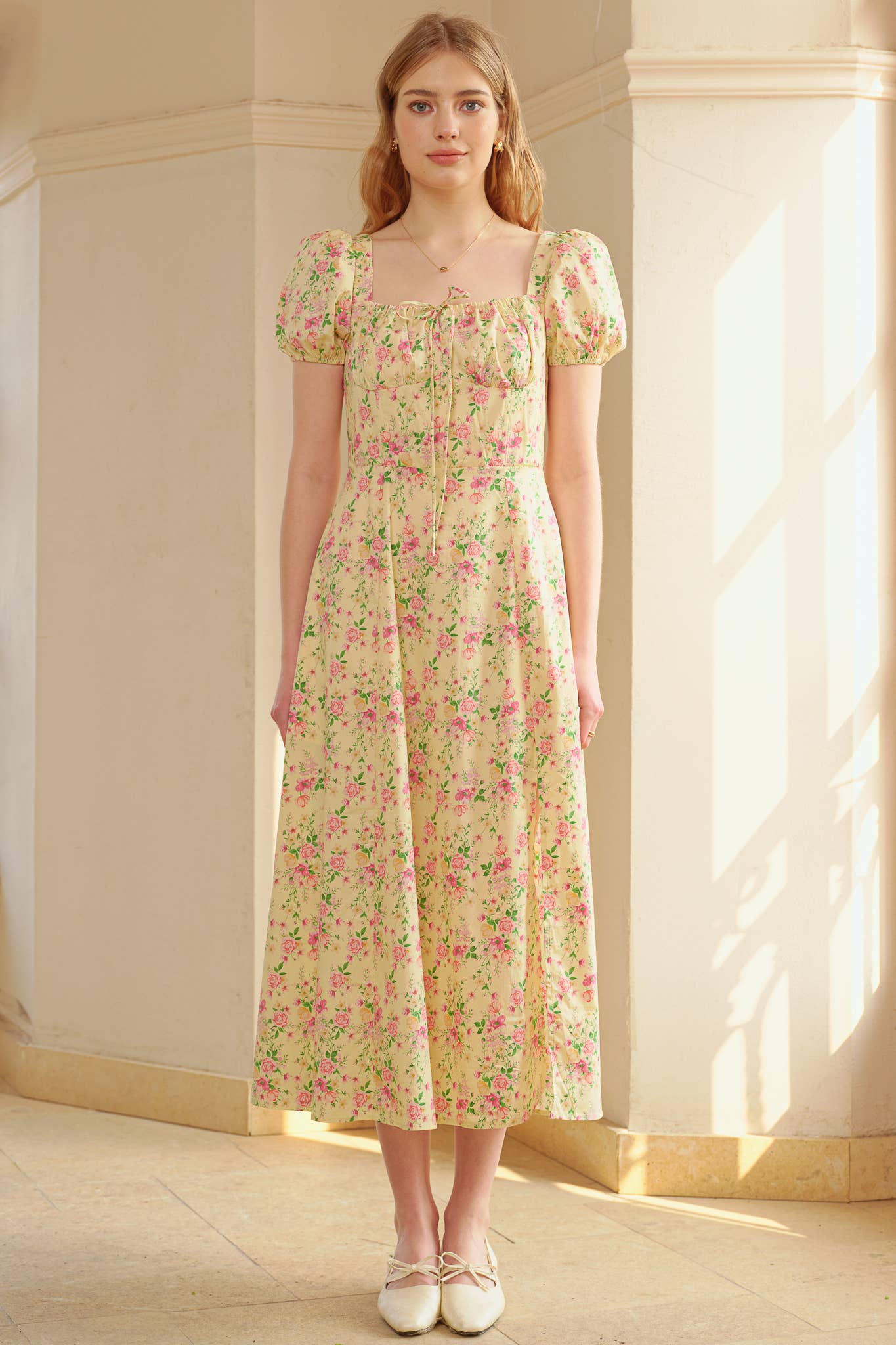 ROSIE POSIE - Wholesale Dress - Women's - RP2346 - Vintage Garden Party Midi Dress0