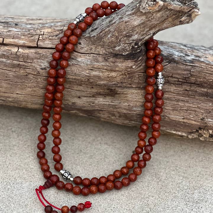 Lungta Imports – wholesale Bönehalsband – Tibetanska Mala Buddhistiska Bönepärlor Radband Brun Lotus Seed2