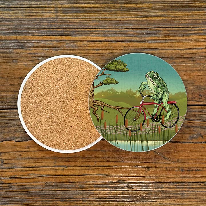 Two Little Fruits - Wholesale Coasters - Ceramic Coaster | Frog Coaster | Drink Coaster | Home Decor