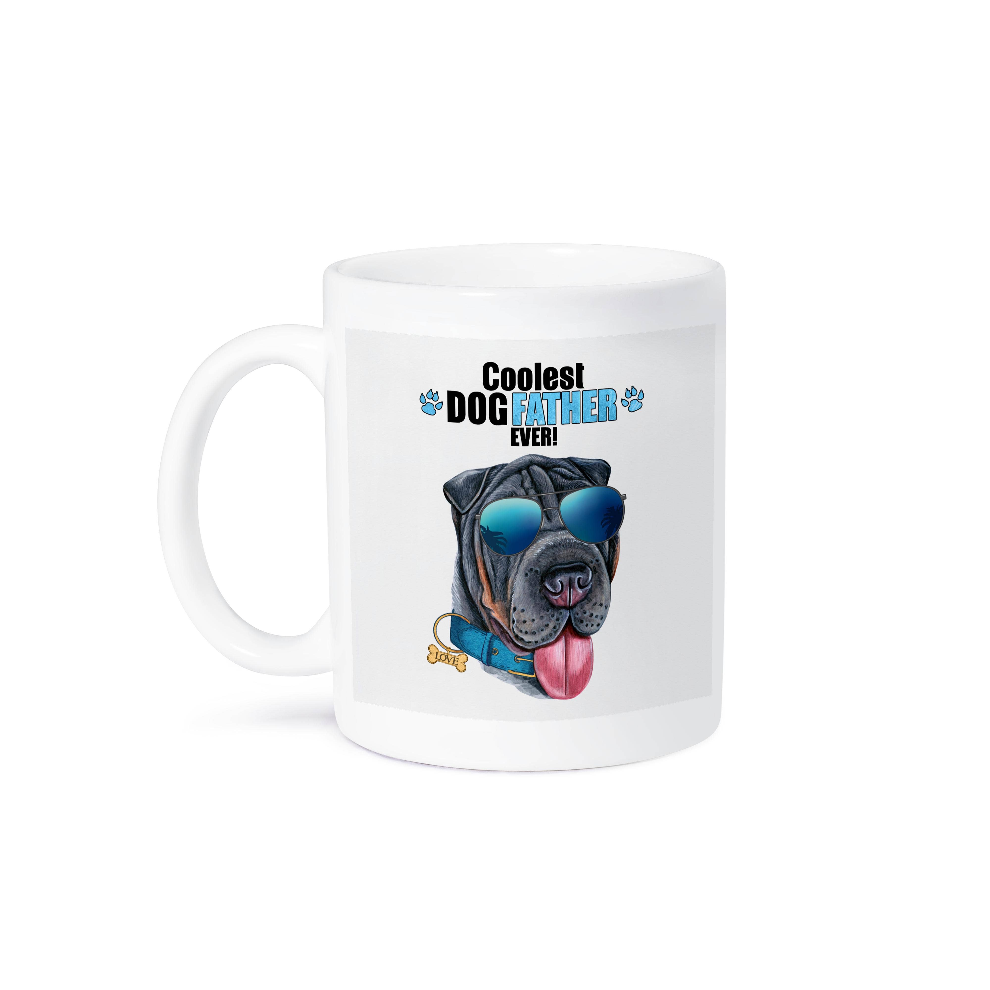 3dRose - Wholesale Coffee Mug - 3dRose, A Black Shar Pei Dog in Sunglasses to Celebrate a Cool Dad Fathers Day, Mug8