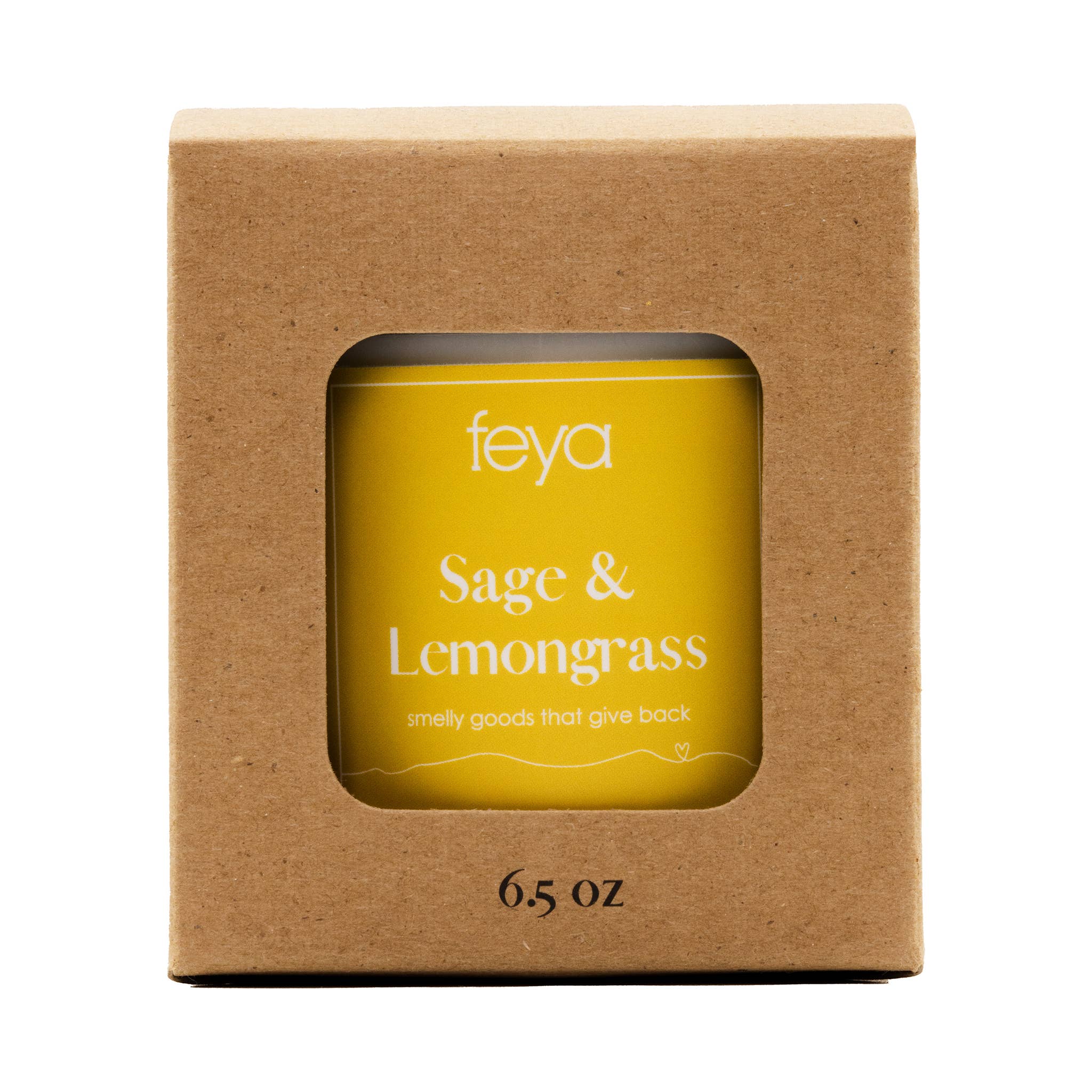 Feya Co. – wholesale Jar/filled candle – Sage & Lemongrass Candle 6.5oz1