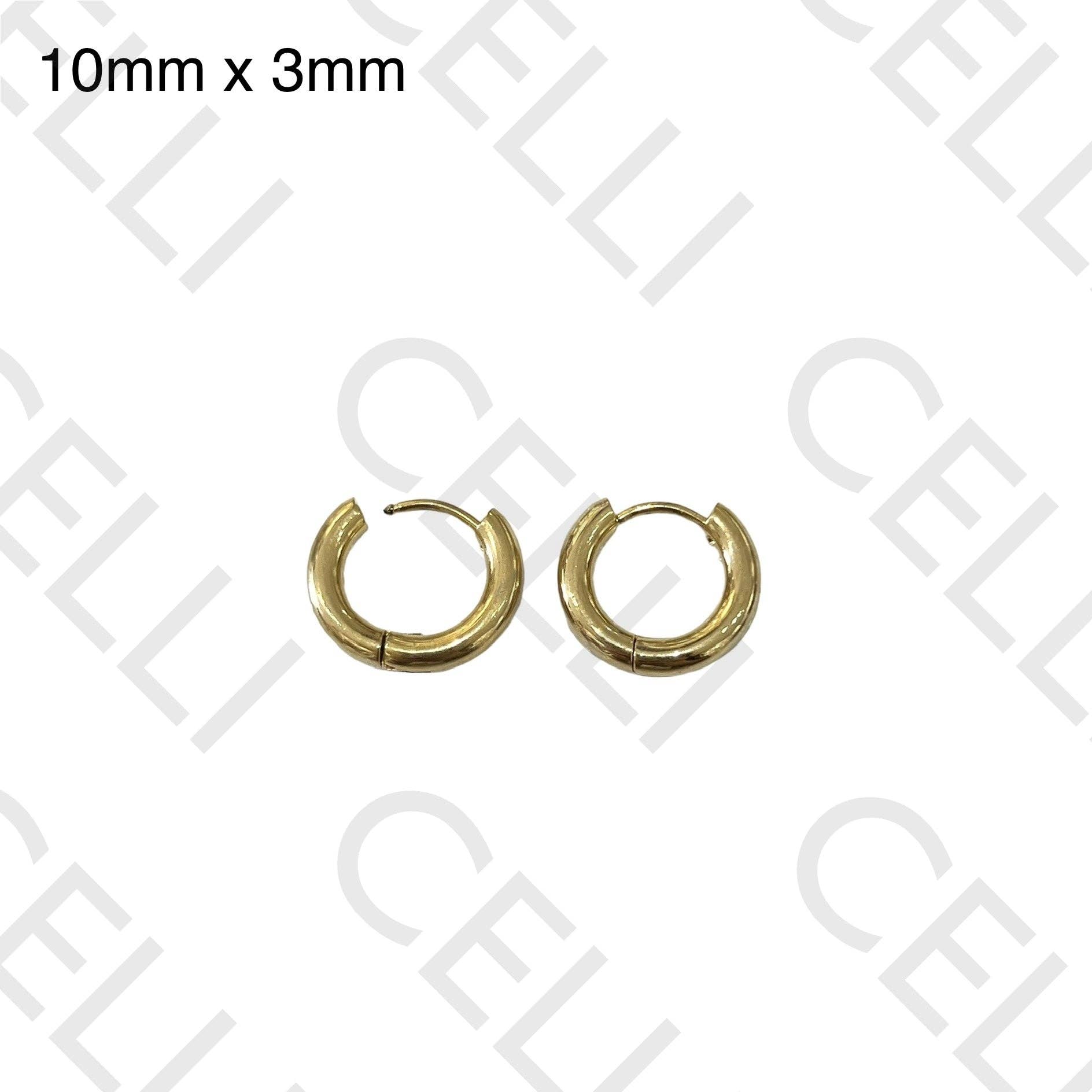 Celli Biju - Wholesale Hoop Earrings - Steel Hoop Earrings - simple 3mm2