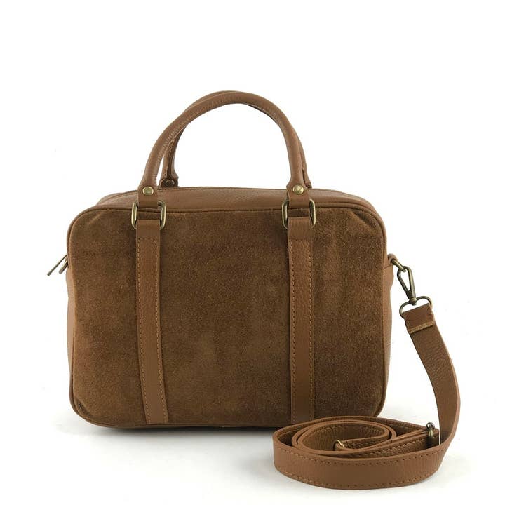 CROSSBODY BAG BAULE TERENCE SUEDE MATCH DOLLARO for wholesale by MILANO AMOUR