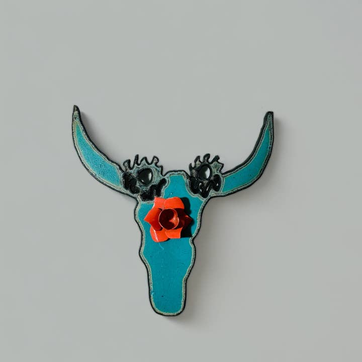 Iron Jewel - Venta al por mayor Imanes - Imán de calavera de búfalo con forma de calavera de vaca Southwest
