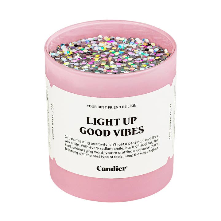 Candier - Wholesale Jar/Filled Candle - LIGHT UP GOOD VIBES CANDLE0