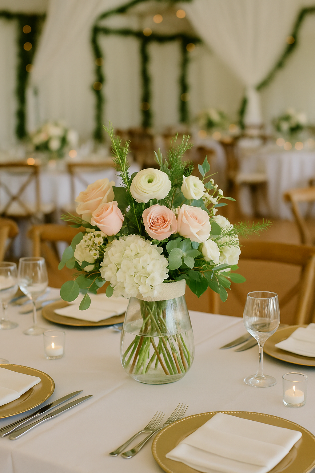 Noah Decoration - Vente Vases - Vase en verre transparent en corde de chanvre -4