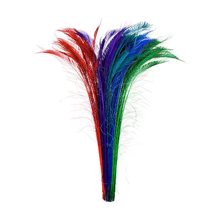 Peacock Swords Bleach Mix Geverfd - Jewel Mix voor wholesale door Zucker Feather Products