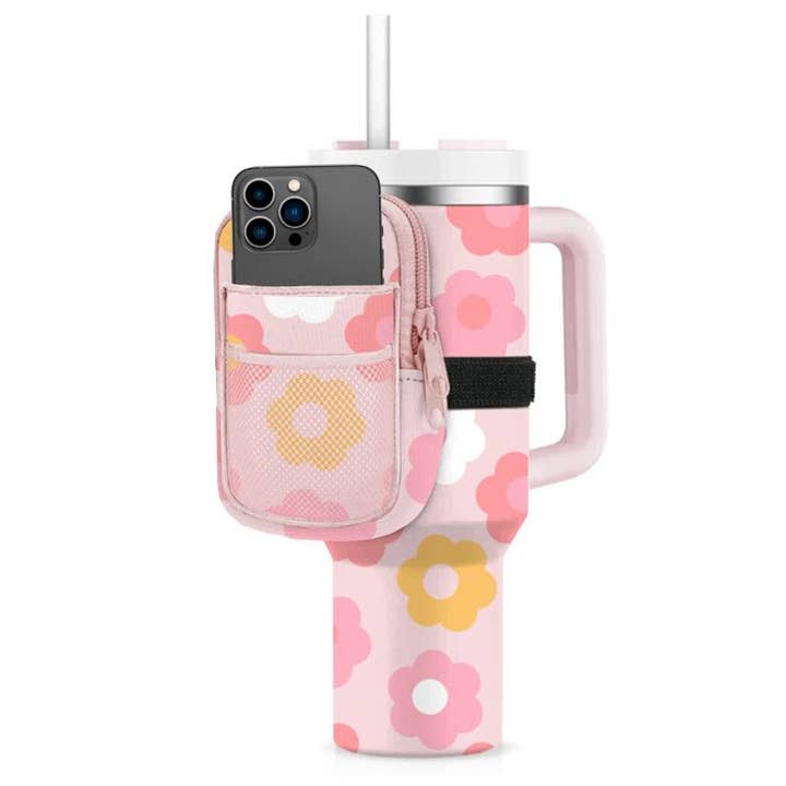 Vaso con Asa Groovy Flowers Groovy Flowers Tumbler ZIPPER POUCH para venta al por mayor de Katydid