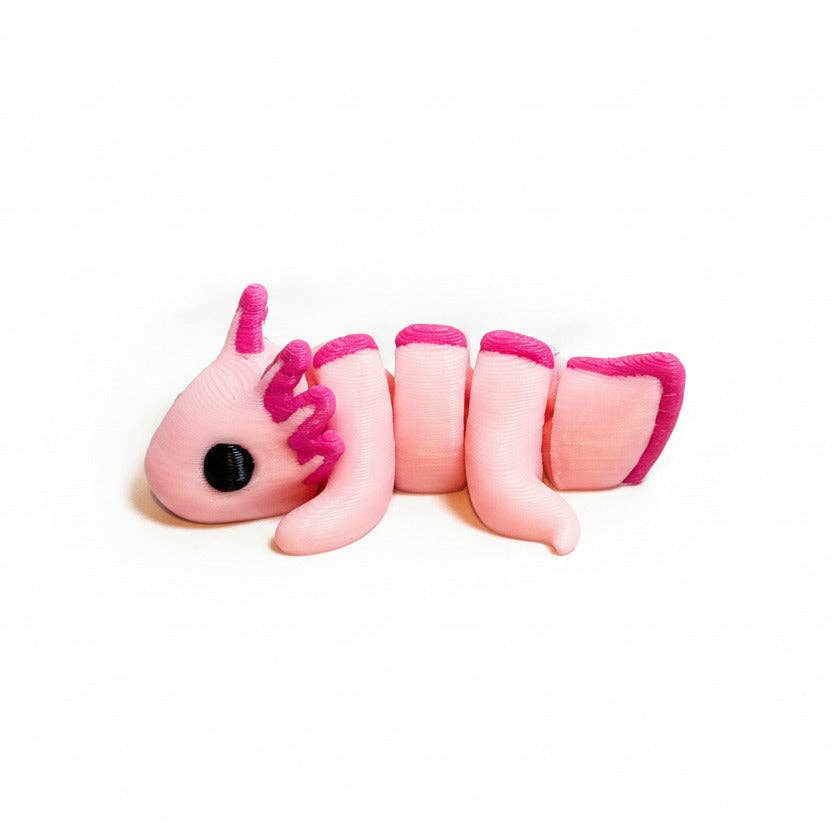 Lorianne Kol - Wholesale Fidget Toy - Kids - Axolotl (Pink) • Mini 3D Printed Articulated Animal • Flexi Animals [#29]0
