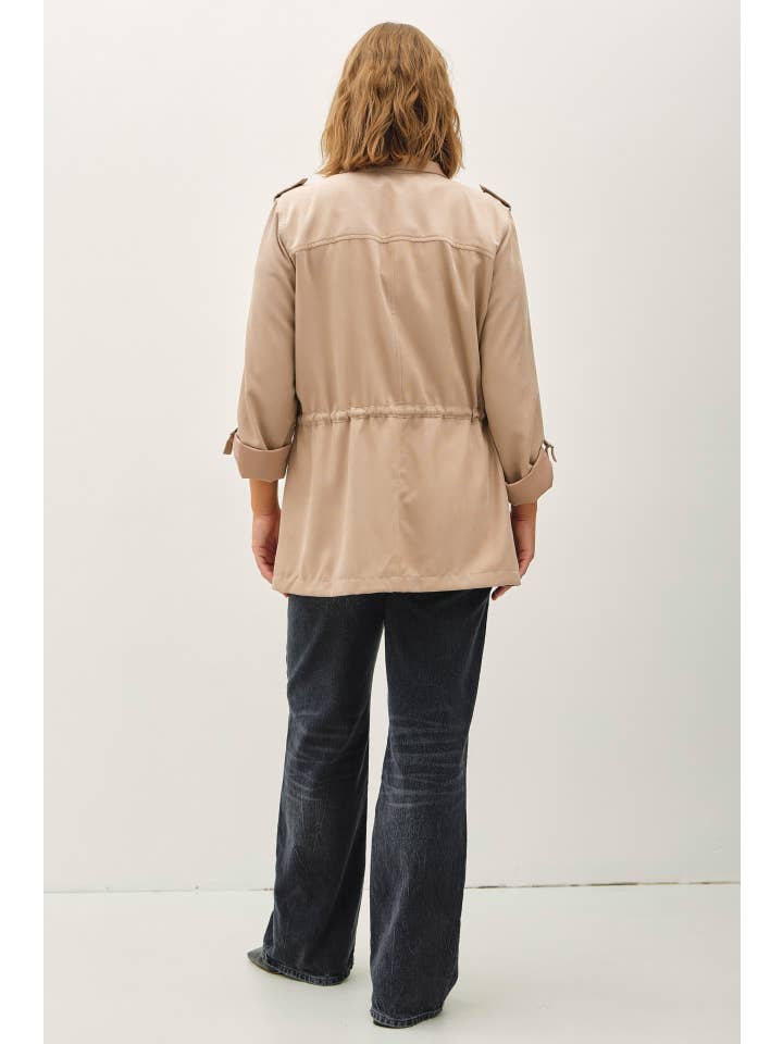 Be Cool - Wholesale Jacket - Women's - PLUS SIZE CINCHED WAIST CARGO UTILITY JACKET4