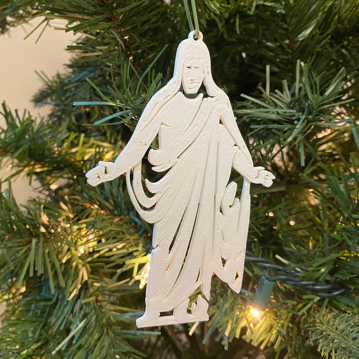 Ornamento Christus 103 Shape - Acrilico (bianco) per la vendita all'ingrosso da parte di Economy Ornament