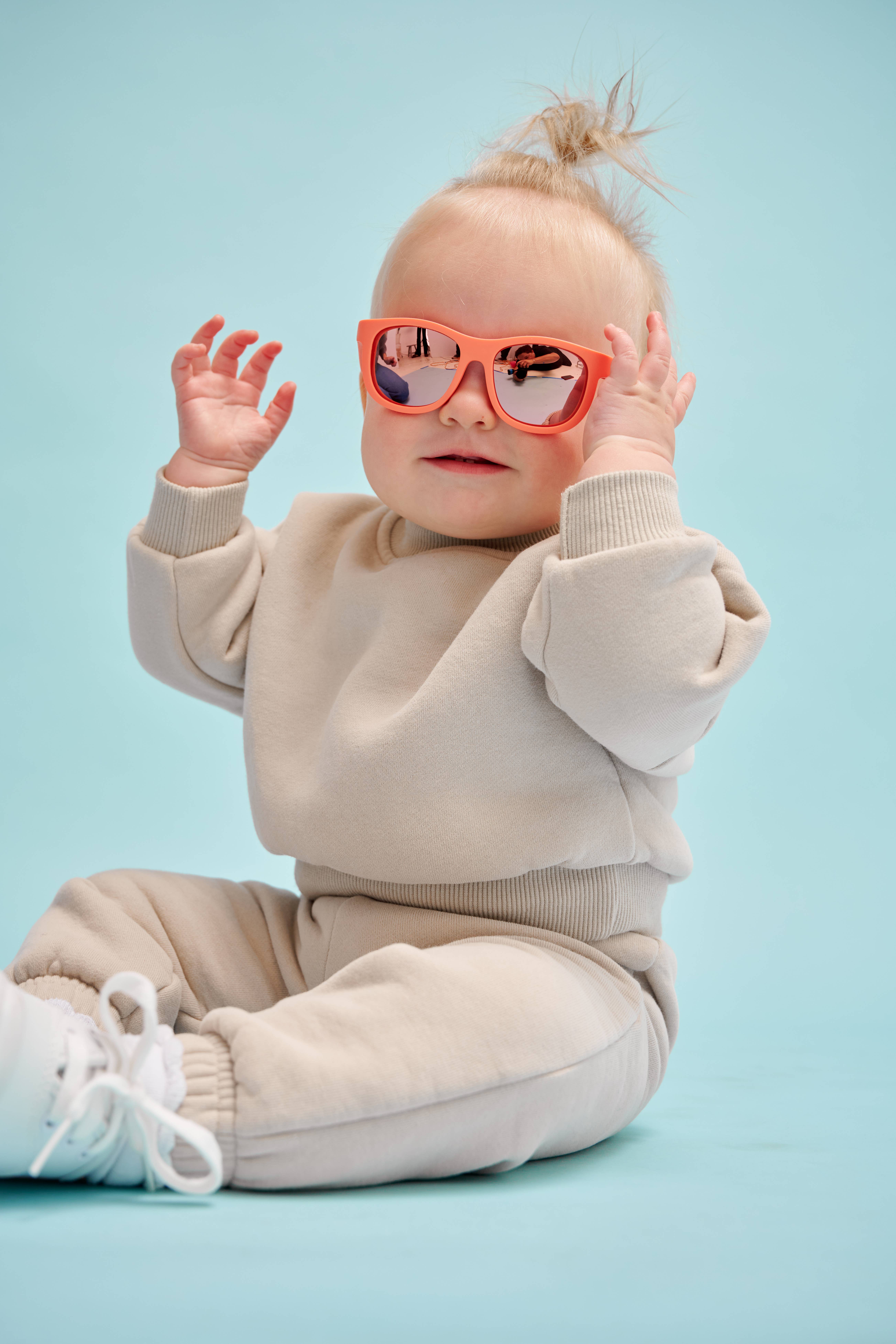 Babiators - Wholesale Sunglasses - Kids - Perfect Papaya Polarized Kid Sunglasses w/ Peach Mirror Lens2