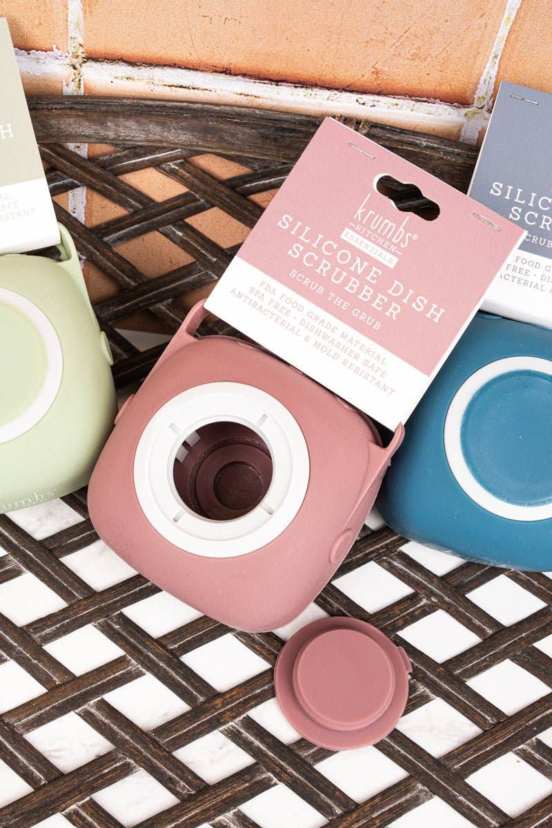 Wholesale Accessory Market - Wholesale Cleaning Sponge - One Krumbs Kitchen Silicone Dish Scrubber  - SHIPS ASSORTED1