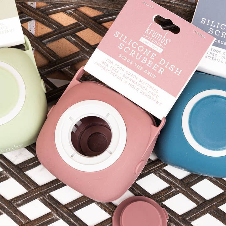 Wholesale Accessory Market - Wholesale Cleaning Sponge - One Krumbs Kitchen Silicone Dish Scrubber - SHIPS ASSORTED1